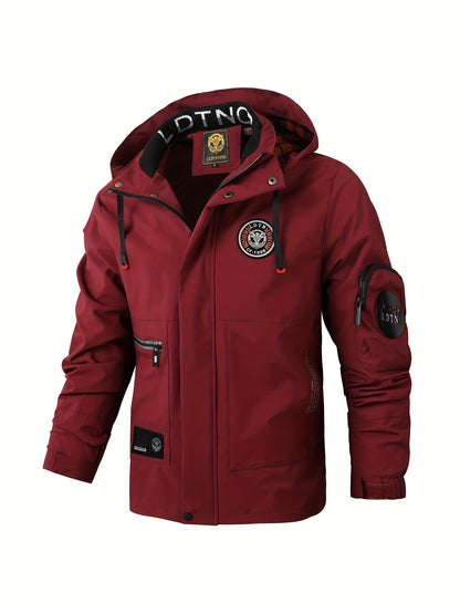 Oliver | Waterdichte Hooded Jacket met Ritsmouwen en Trekkoord voor Lente en Herfst