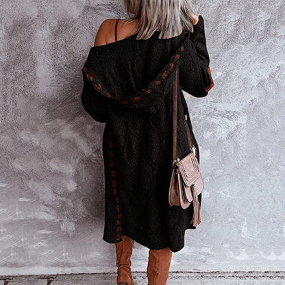 Evelyn | Stijlvol Lang Vest - Comfy met Capuchon