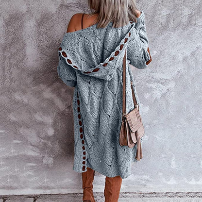 Evelyn | Stijlvol Lang Vest - Comfy met Capuchon