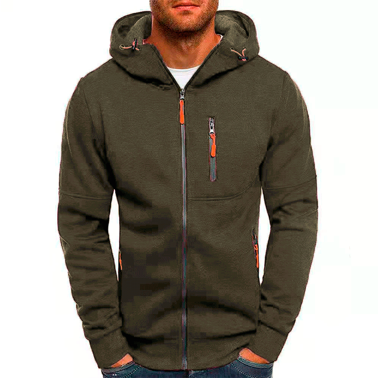 Liam | Sportieve Hoodie met Rits voor Lente en Herfst
