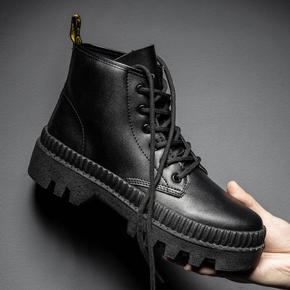 Oliver Heren veterboots leren schoenen met dikke zool