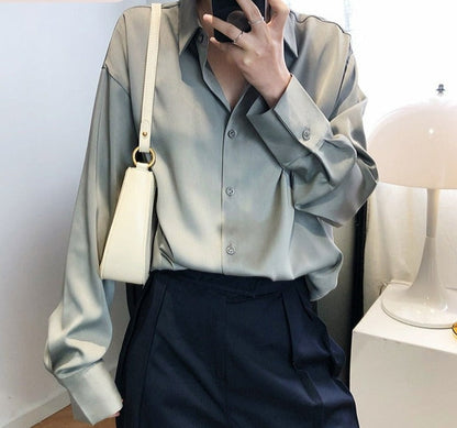 Sanna Satijnen Blouse | Een elegante damesblouse