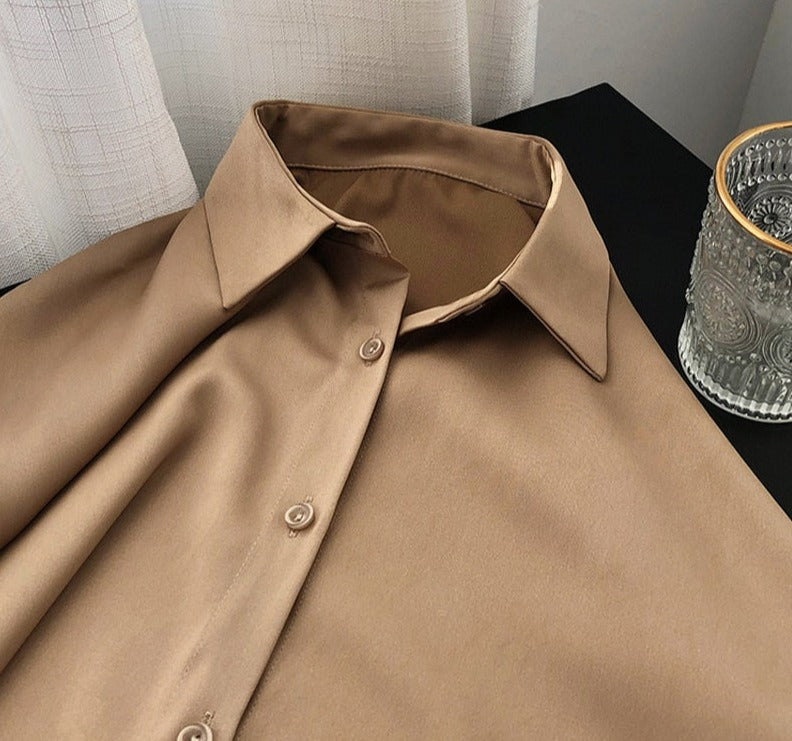 Sanna Satijnen Blouse | Een elegante damesblouse