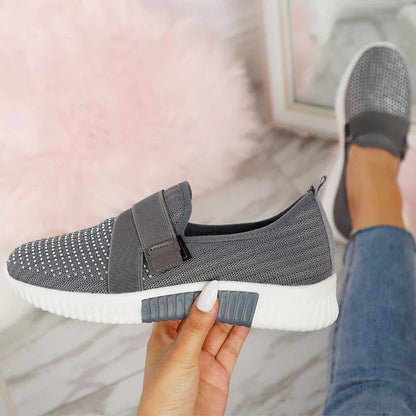Lina | Ademende Orthopedische Slip-On Sneakers met Klittenband