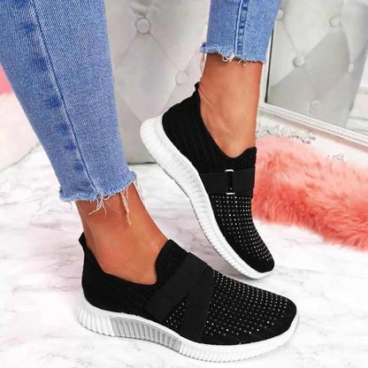 Lina | Ademende Orthopedische Slip-On Sneakers met Klittenband