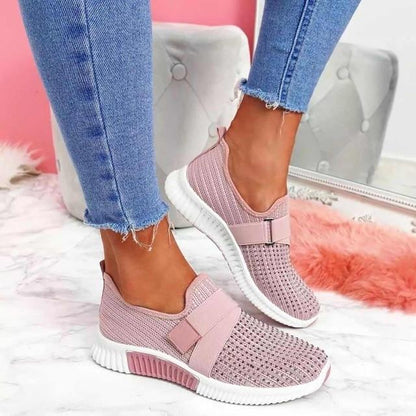 Lina | Ademende Orthopedische Slip-On Sneakers met Klittenband