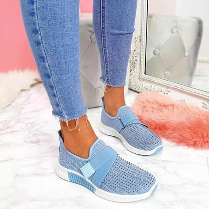 Lina | Ademende Orthopedische Slip-On Sneakers met Klittenband