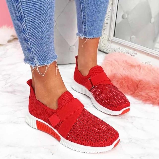 Lina | Ademende Orthopedische Slip-On Sneakers met Klittenband
