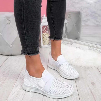 Lina | Ademende Orthopedische Slip-On Sneakers met Klittenband