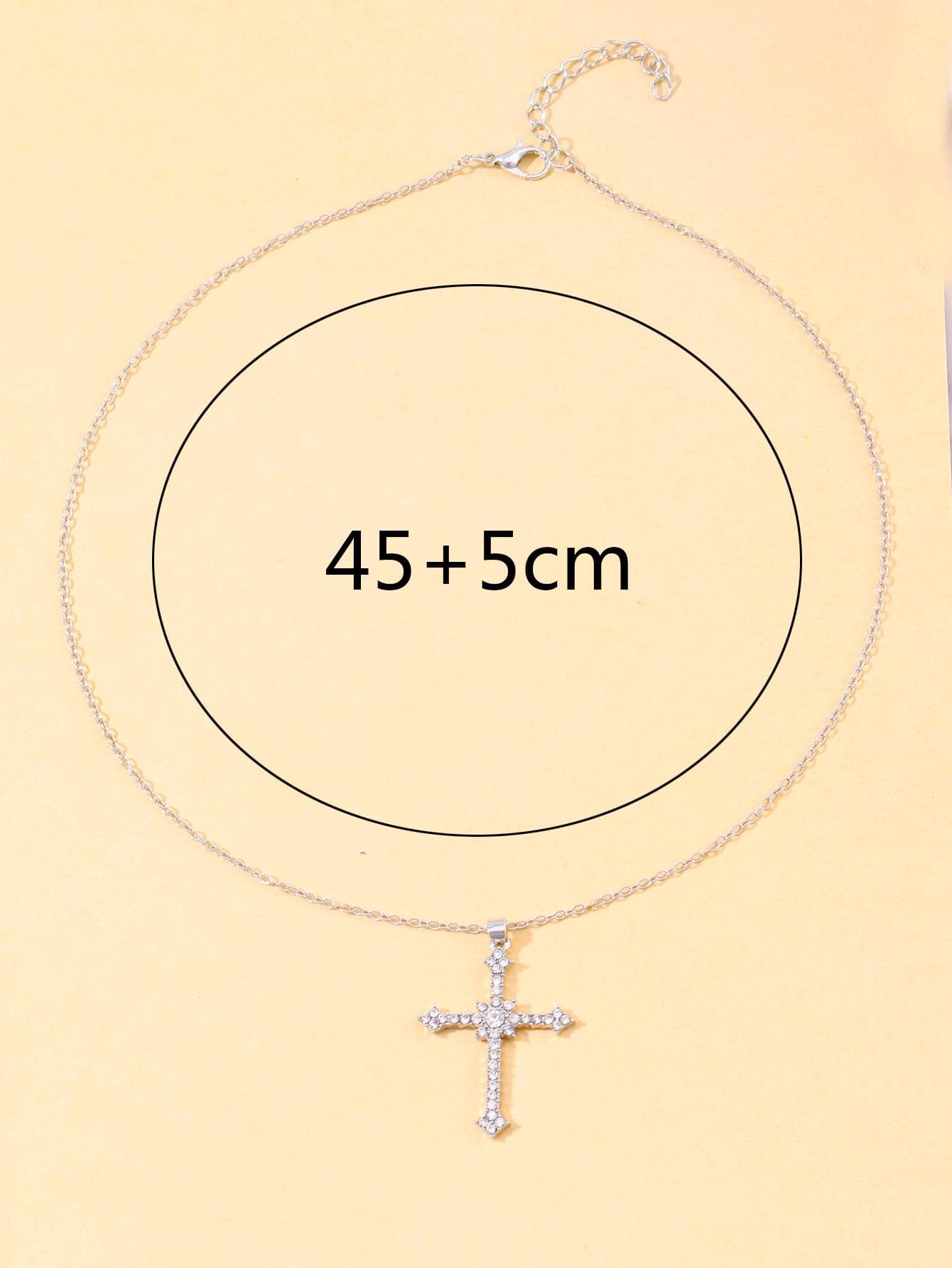 Luxe Zirkoonkristallen Ketting met Kruishanger