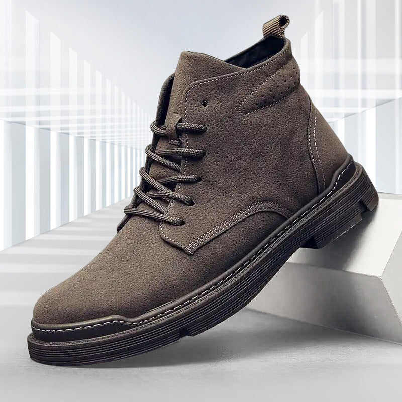 AgedMan - Heren Boots met Suède Bovenwerk en Gewatteerde Binnenzool