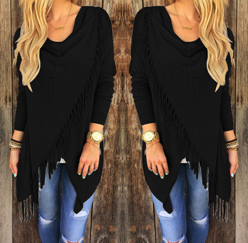 Roosie - Trendy Asymmetrische Trui met Franjes