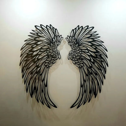 Metalen Engelen Vleugels Muur Kunst - Elegante Ambacht Decor voor een vleugje spirituele sereniteit