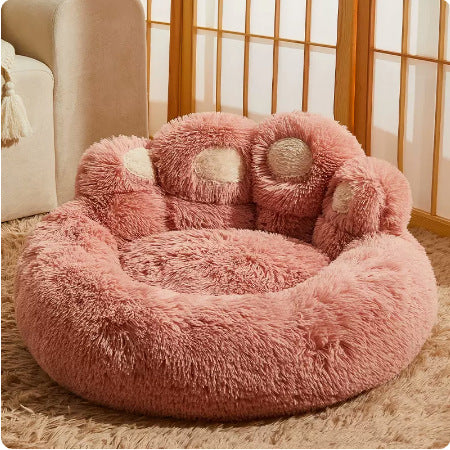 Luna | Kalmerend Pluche Hondenbed – Zacht en Wasbaar Comfort Voor Middelgrote Honden en Katten
