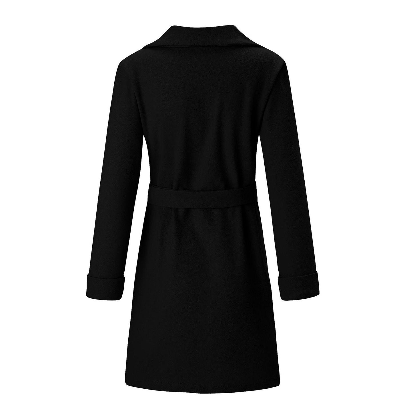 Elise | Elegante Lange Double-Breasted Wol-Look Jas voor Dames