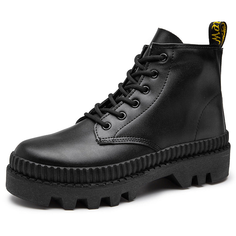 Oliver Heren veterboots leren schoenen met dikke zool
