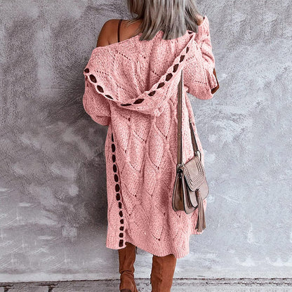 Evelyn | Stijlvol Lang Vest - Comfy met Capuchon