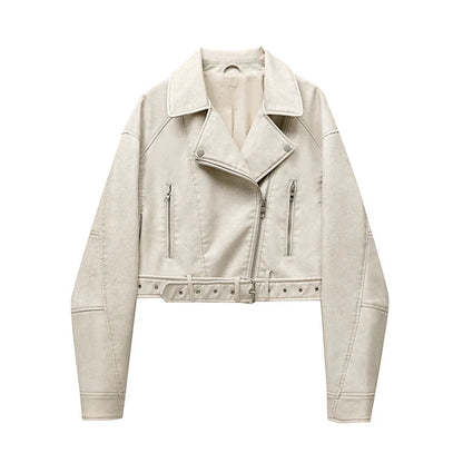 Dames Vintage Leren Jasje