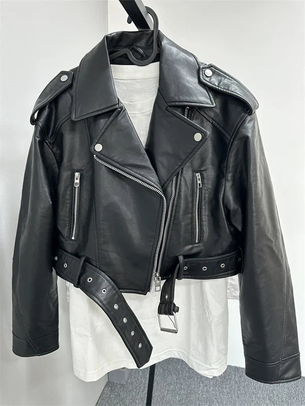 Dames Vintage Leren Jasje
