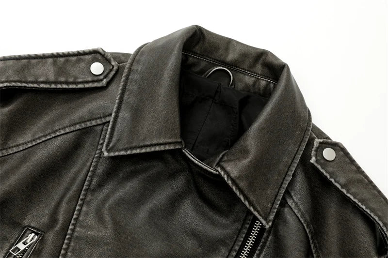 Dames Vintage Leren Jasje