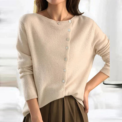 Chique Sweater met Modieuze Knoopsluiting