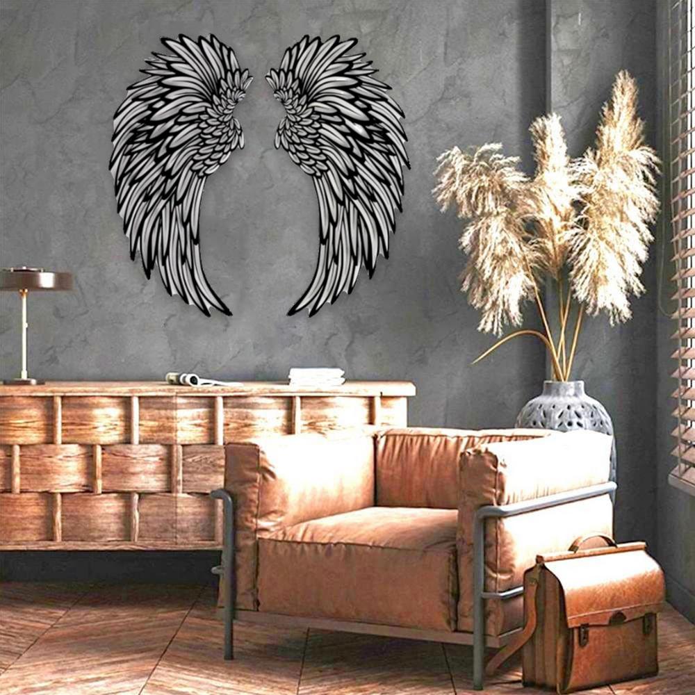 Metalen Engelen Vleugels Muur Kunst - Elegante Ambacht Decor voor een vleugje spirituele sereniteit