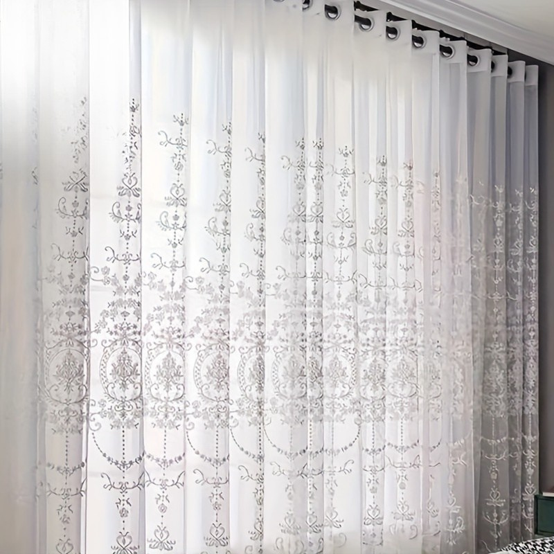 Glam Embroidered Floral Curtain | Elegante uitstraling met verfijnde borduurwerk