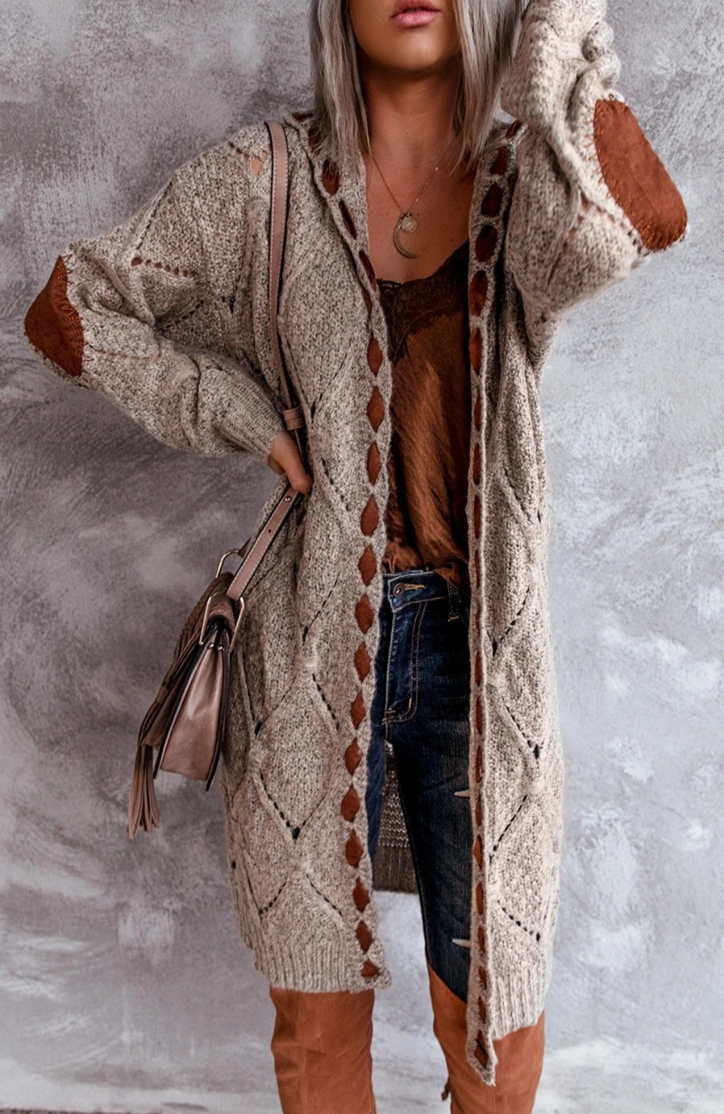 Evelyn | Stijlvol Lang Vest - Comfy met Capuchon