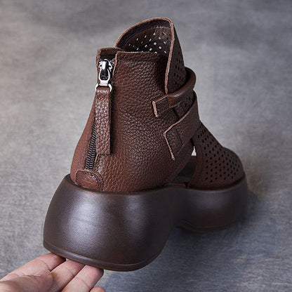 Isabella | Retro Comfortabele Sandalen met Ademende Gaten en Dikke Zool