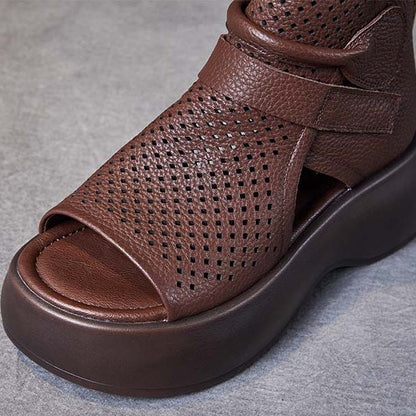 Isabella | Retro Comfortabele Sandalen met Ademende Gaten en Dikke Zool