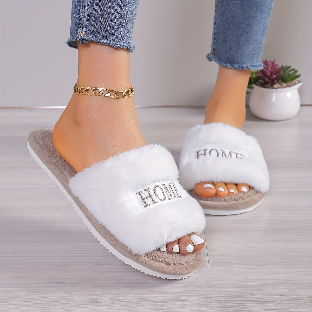 Emma | Dames Mode Pluche Thuis Slippers
