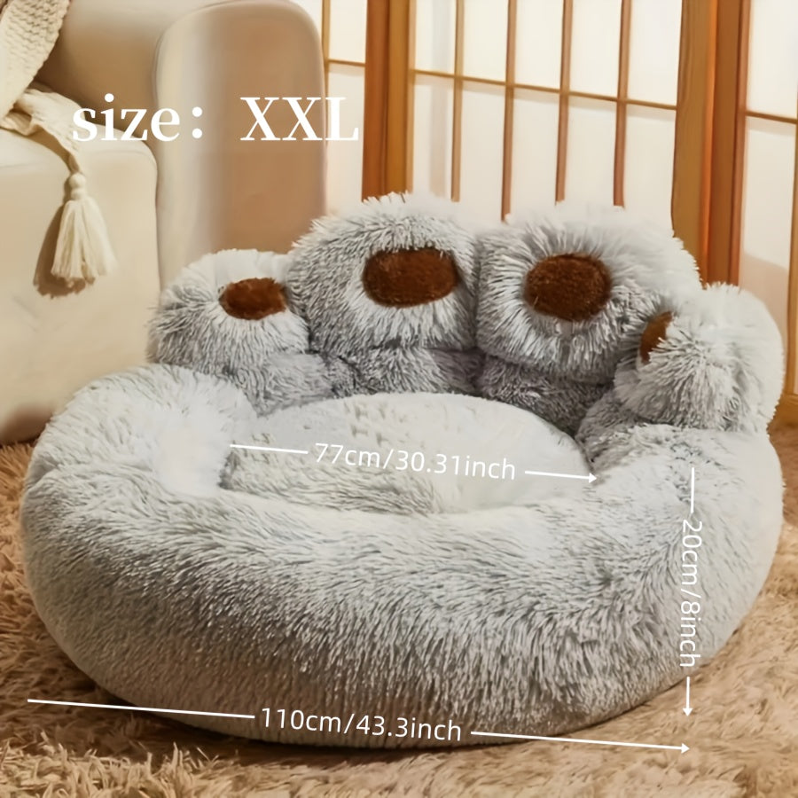 Luna | Kalmerend Pluche Hondenbed – Zacht en Wasbaar Comfort Voor Middelgrote Honden en Katten