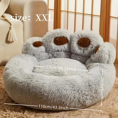Luna | Kalmerend Pluche Hondenbed – Zacht en Wasbaar Comfort Voor Middelgrote Honden en Katten