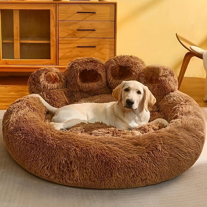Luna | Kalmerend Pluche Hondenbed – Zacht en Wasbaar Comfort Voor Middelgrote Honden en Katten