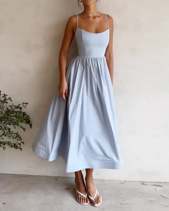Eliana | Elegante geplooide jurk met vloeiende pasvorm