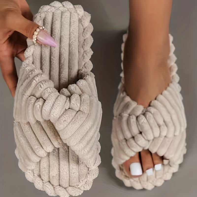 Emily | Dames Effen Kleur Thuis Slippers