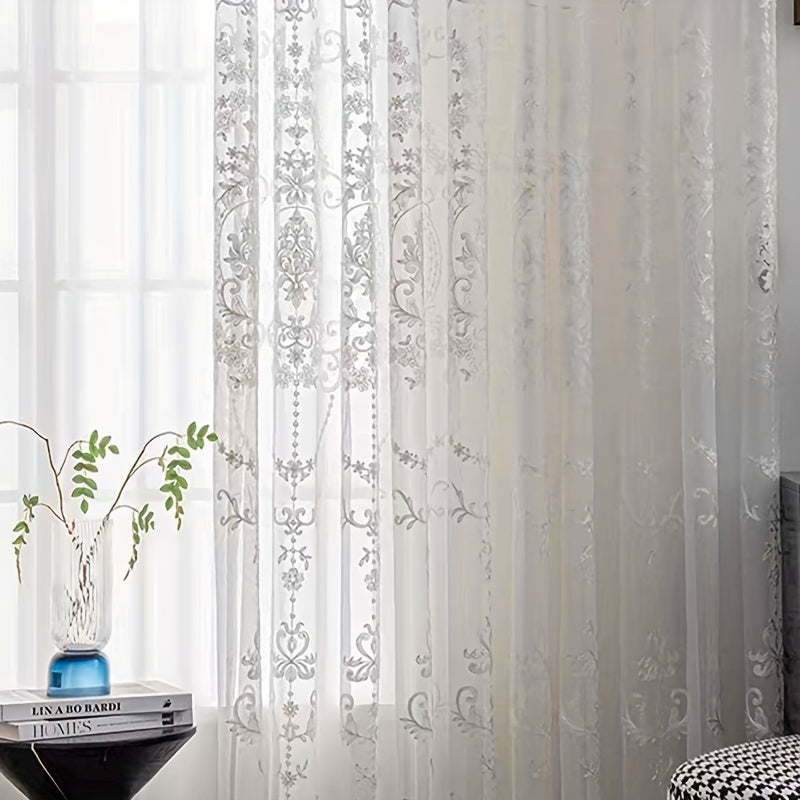 Glam Embroidered Floral Curtain | Elegante uitstraling met verfijnde borduurwerk