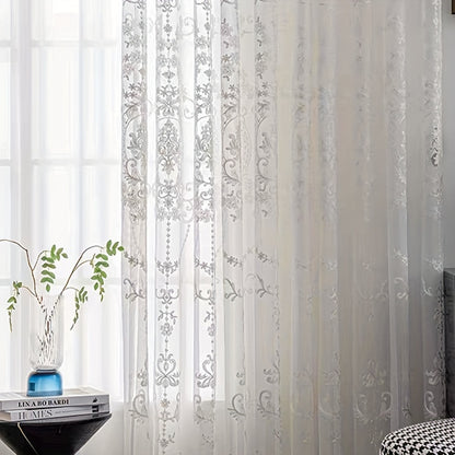 Glam Embroidered Floral Curtain | Elegante uitstraling met verfijnde borduurwerk