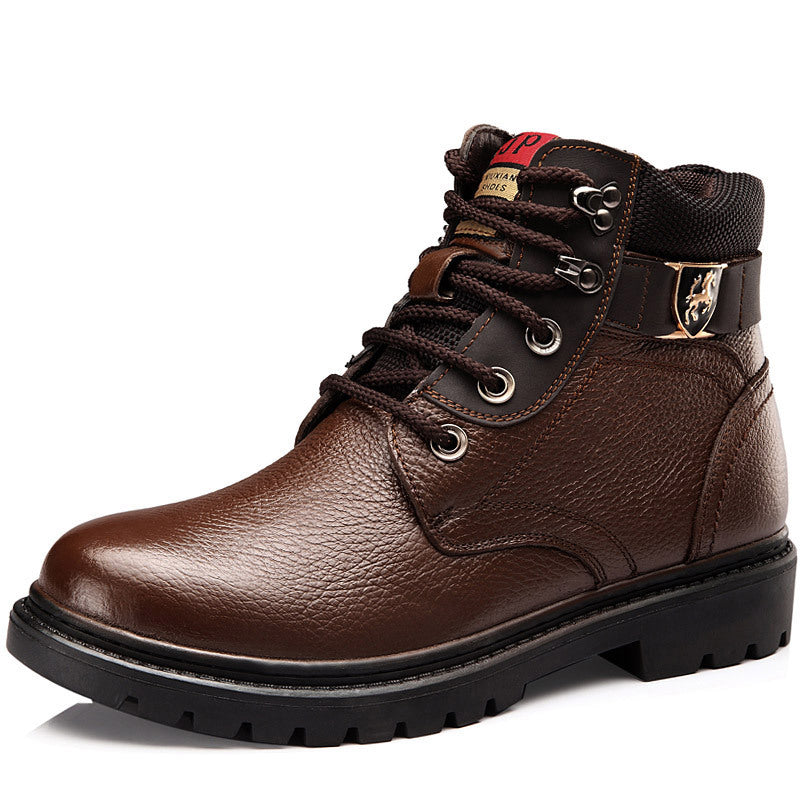 Oliver leren ronde kop hoge heren veterboots