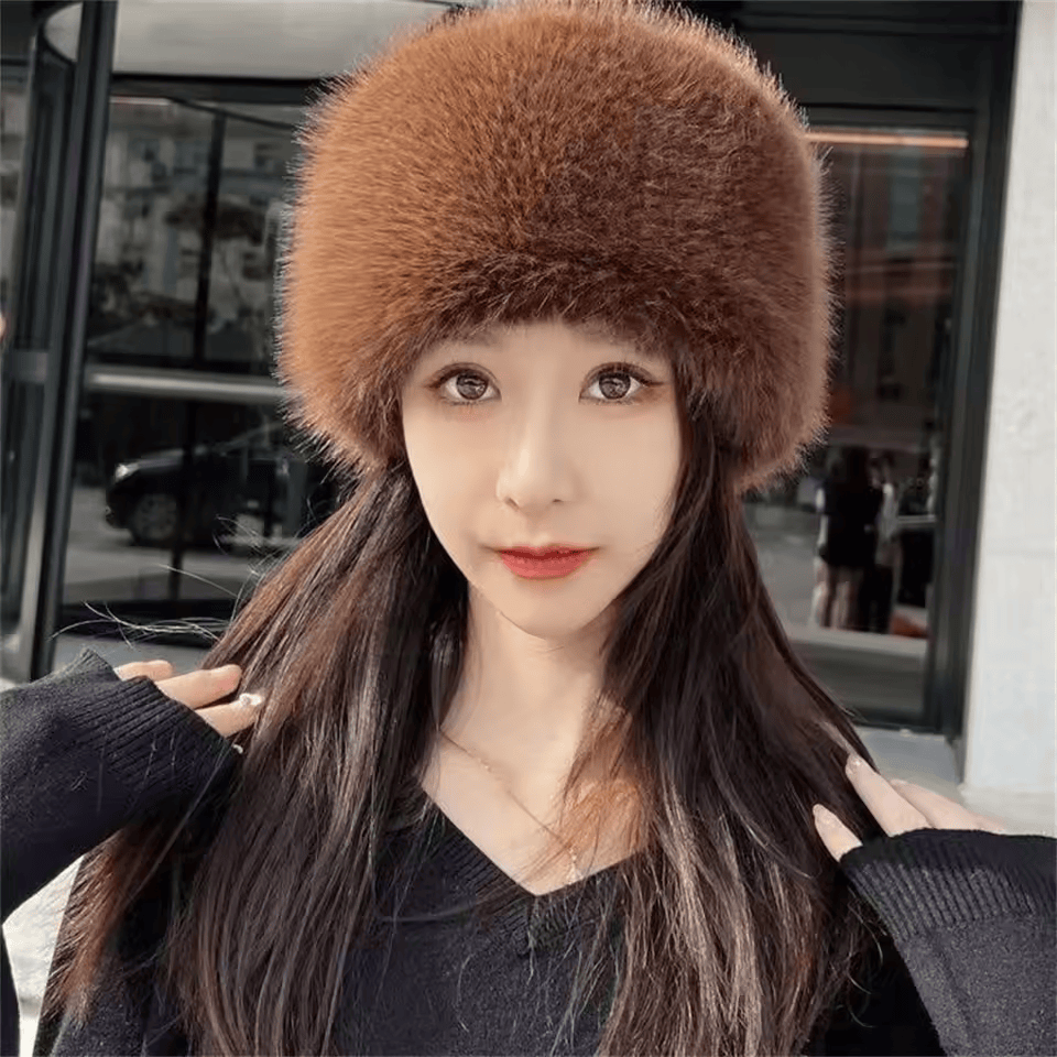 Fluffy dames muts winter