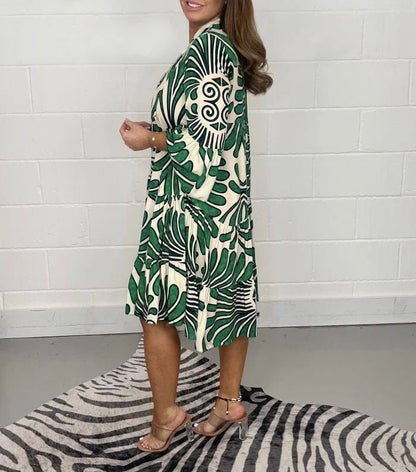 Gabriella | Elegante Zomerjurk met Stijlvolle Print
