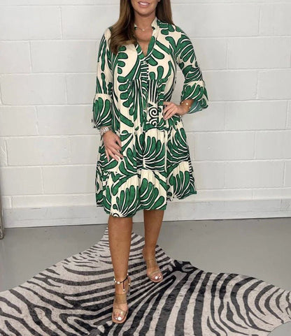 Gabriella | Elegante Zomerjurk met Stijlvolle Print
