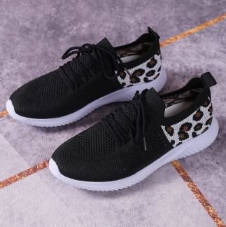 Isabella | Ademend Luipaardprint Sportschoenen voor Comfort en Stijl