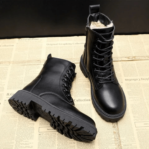 Lola| Luxe en Warme Zwarte Winterlaarzen