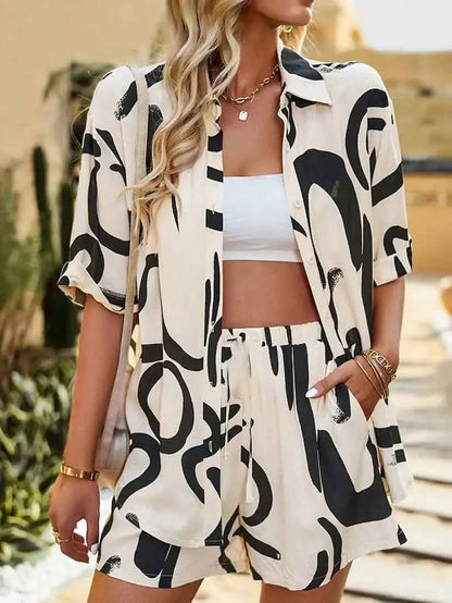 Elena | Stijlvolle Zomerset met Casual Overhemd en Korte Broek
