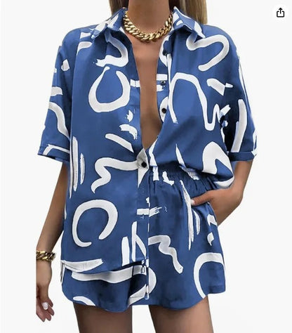 Elena | Stijlvolle Zomerset met Casual Overhemd en Korte Broek