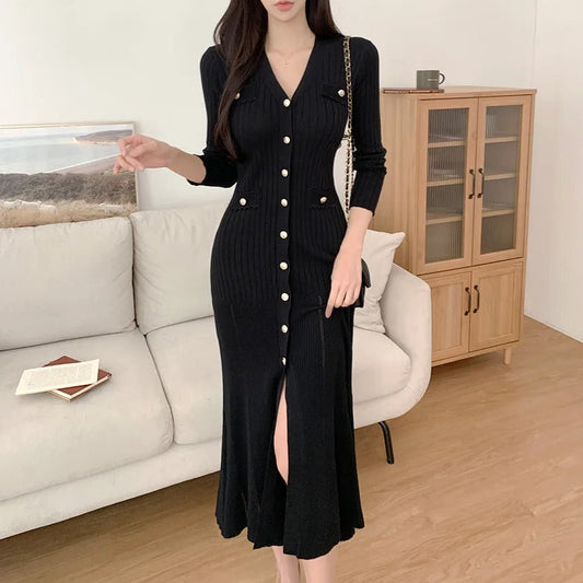 Emily | Elegante Gebreide Bodycon Zomerjurk met Ruches