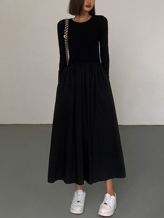 Polly | Lange Mouwen Jurk met Praktische Pockets voor Comfort en Stijl