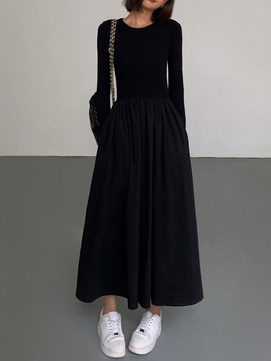 Polly | Lange Mouwen Jurk met Praktische Pockets voor Comfort en Stijl