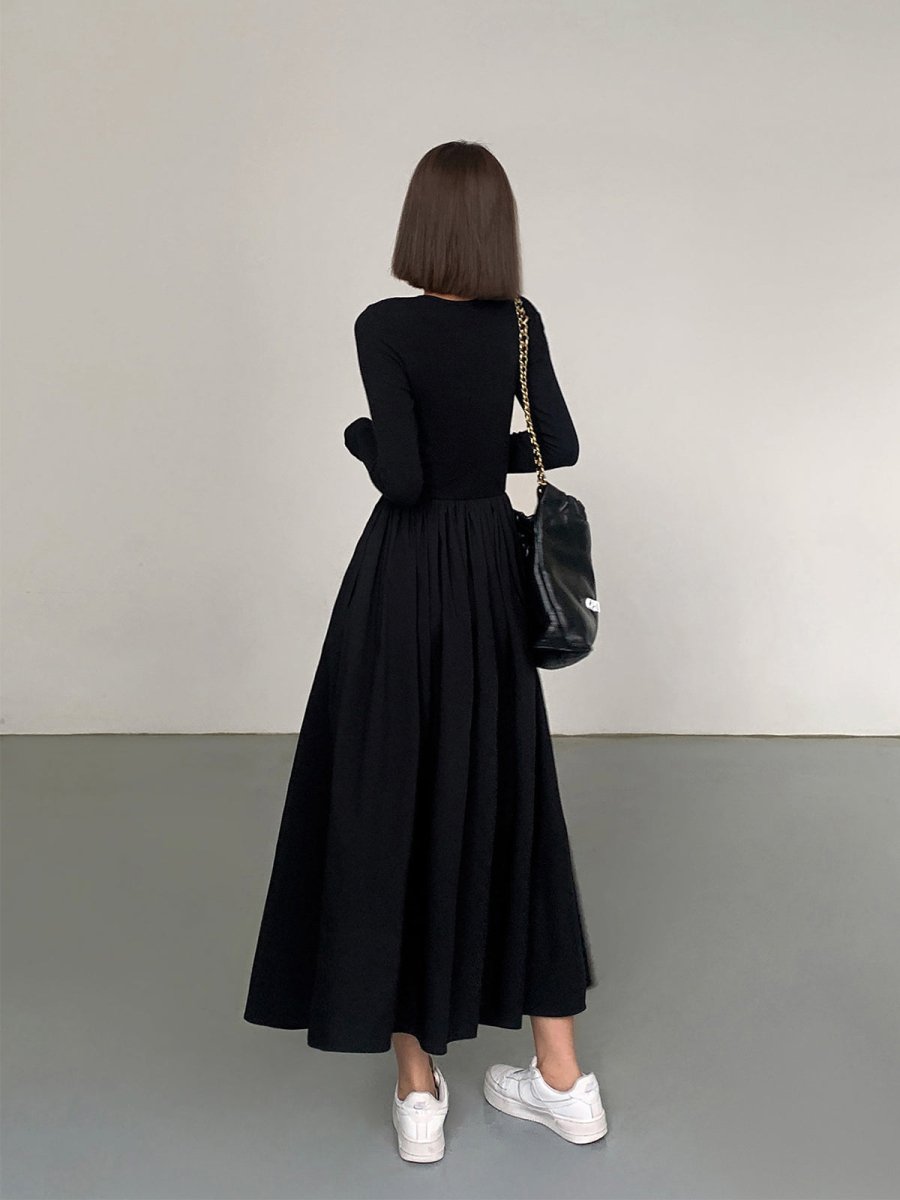 Polly | Lange Mouwen Jurk met Praktische Pockets voor Comfort en Stijl